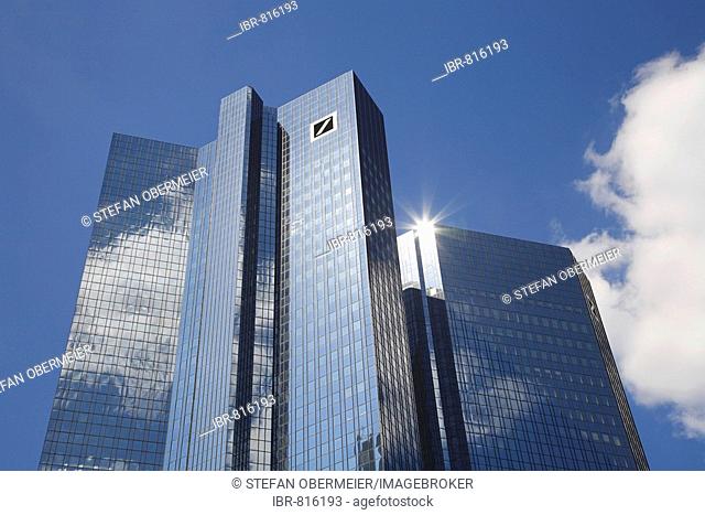 Deutsche Bank, office tower block, corporate headquarters, Frankfurt am Main, Hesse, Germany, Europe