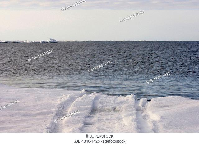 Umiak Tracks in the Pack Ice, Chukchi Sea