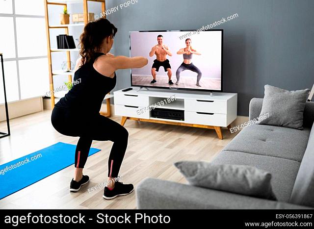 Online TV Home Fitness Workout And Exercise