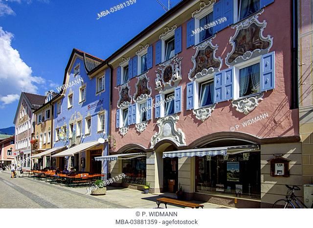 Garmisch-Partenkirchen, district Partenkirchen, Ludwigstrasse, Werdenfels, Bavaria, Upper Bavaria, Germany