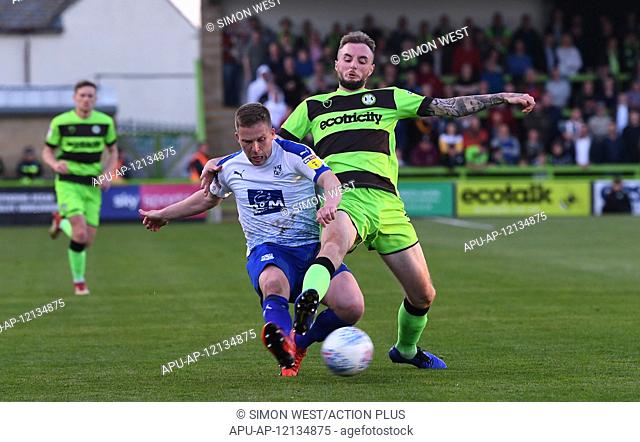 2019 EFL League 2 Football Playoff Semi Final 2nd Leg Forest Green Rovers v Tranmere Rovers May 13th. 13th May 2019, The New Lawn, Nailsworth
