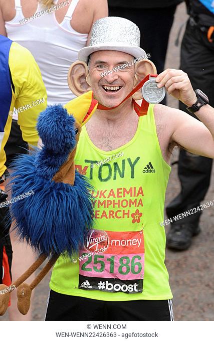 Virgin Money London Marathon 2015 - Celebrities at the finish line Featuring: Tony Audenshaw Where: London, United Kingdom When: 26 Apr 2015 Credit: WENN
