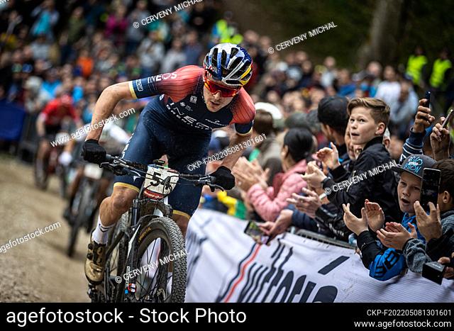 Thomas Pidcock of Great Britain win the second round of MTB World Cup in Albstadt, Germany, May 8, 2022. (CTK Photo/Michal Cerveny)