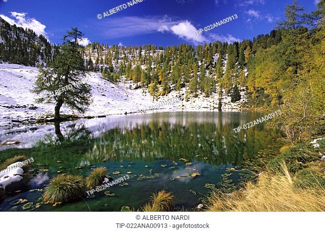 Italy, Lombardy, Orobie regional park, Orobie Valtellinesi, Casera lake