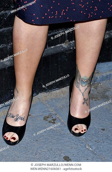 Opening night party for 'Phoenix' held at the Leonora club - Outside Arrivals Featuring: Julie Pacino's tattoos Where: New York