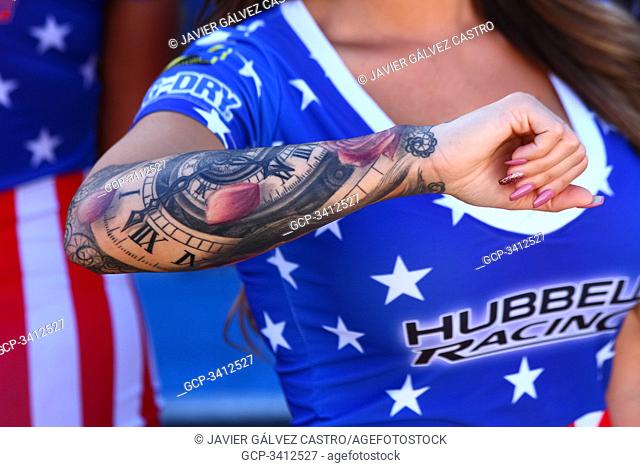 Super Trofeo World Final Lamborghini Jerez 2019, October, 26th, saturday races Hubbell Racing girls detail tattoo