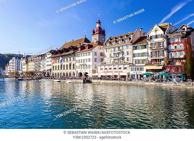 The historical city of Lucerne at the Lake Lucerne in Central Switzerland, Switzerland
