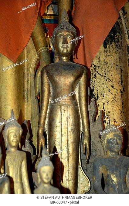 Golden Buddha images made of wood Wat Xieng Thong Luang Prabang Laos