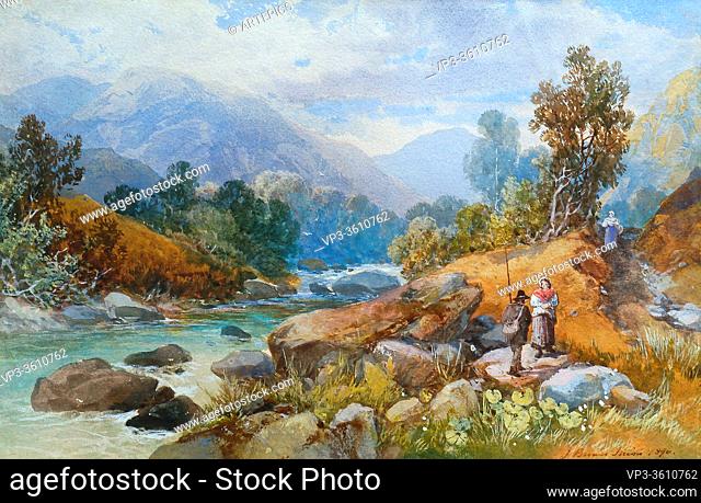 Smith James Burrell - in the Aber Valley North Wales - British School - 19th Century