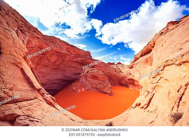 Unusual natural formation Cosmic Astray in Grand Staircase-Escalante National Monument, Utah, United States. Fantastic Landscapes