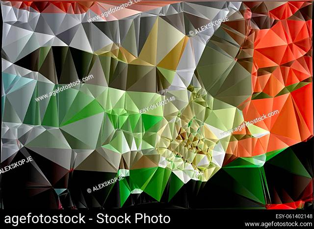 Artwork of abstract composition made with geometrical shapes and elements hand draw digital art illustration, Artwork of abstract composition made with...