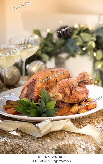 Traditional Christmas roast turkey