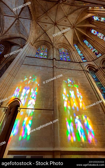 Sunlight in Batalha Monastery - Portugal - architecture background
