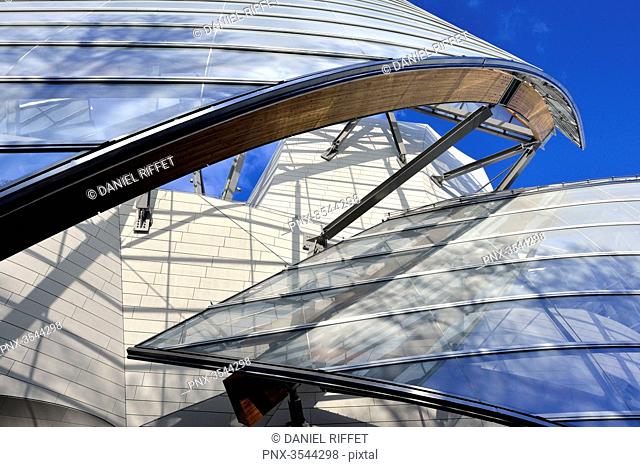 France, Paris, Bois de Boulogne, Louis Vuitton Foundation, Mandatory credit: architect Frank Gehry