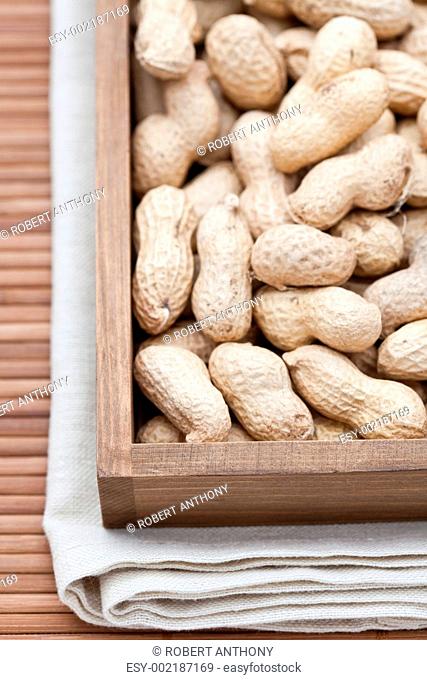 Peanuts known as also as monkey nuts in a pod