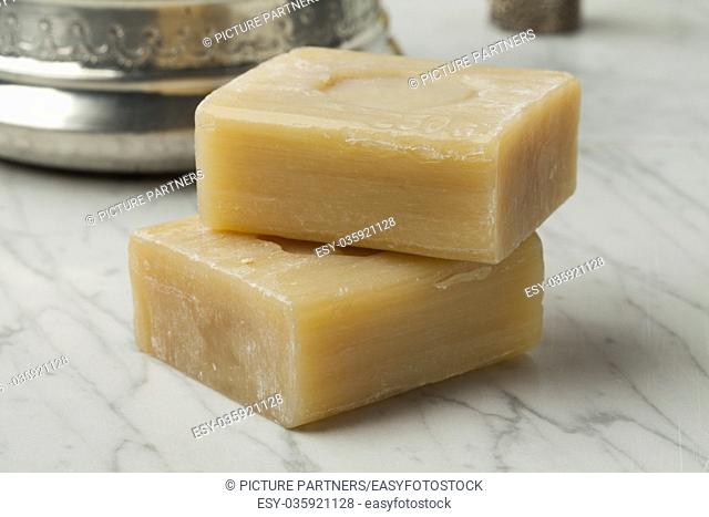 Pieces of traditional Moroccan soap for hamam