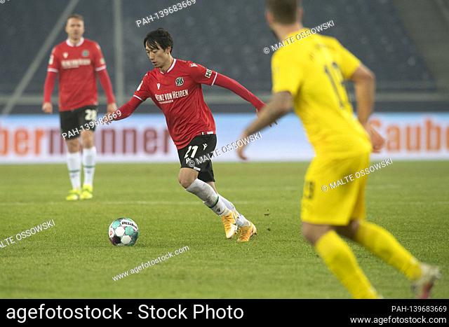 Sei MUROYA (H), individual action with ball, action, football 2. Bundesliga, 19th matchday, Hanover 96 (H) - VfL Osnabrueck (OS) 1: 0