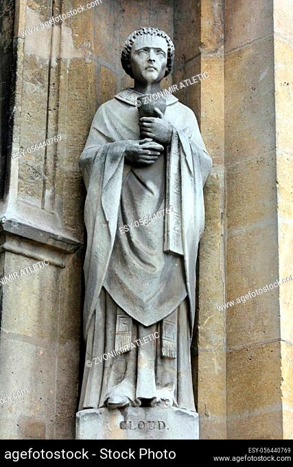 Saint Cloud statue, Saint Germain l'Auxerrois church, Paris