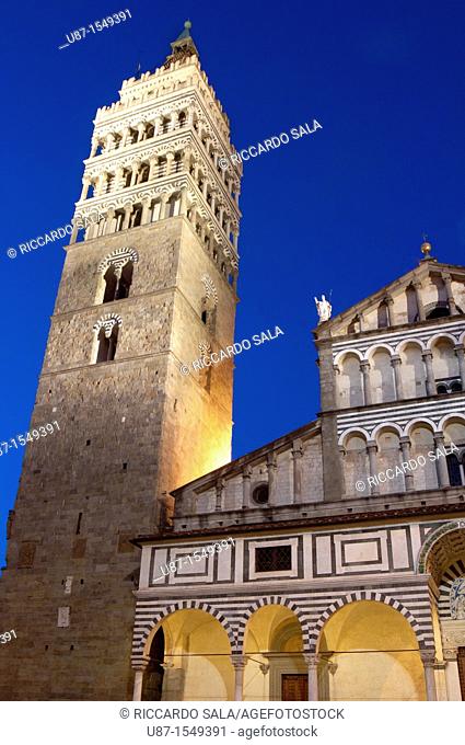 Italy, Tuscany, Pistoia, San Zeno Cathedral at Dusk