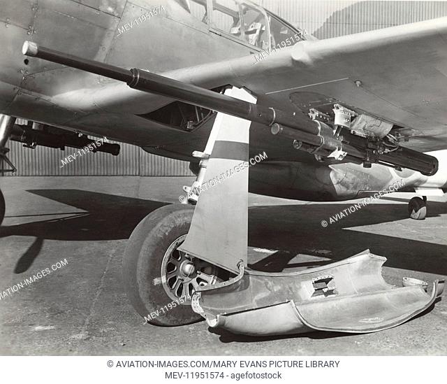 Vickers Class 'S' Gun Fitted Underwing on a Royal Airforce North American P-51 Mustang