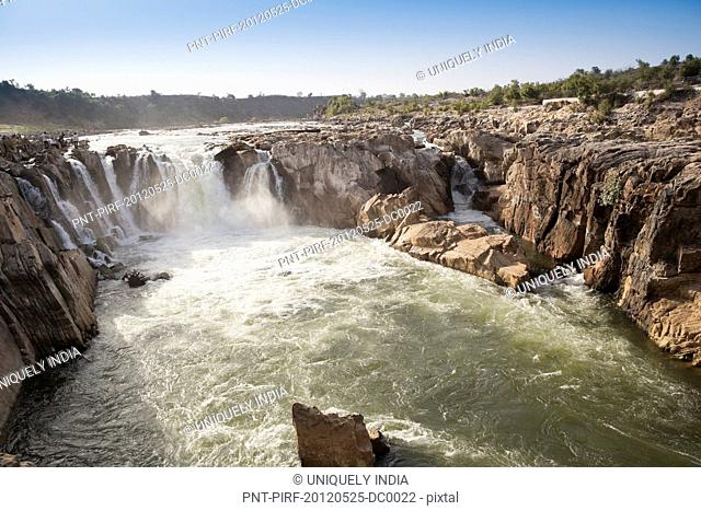 Dhuandhar Falls on Narmada River, Bhedaghat, Jabalpur District, Madhya Pradesh, India