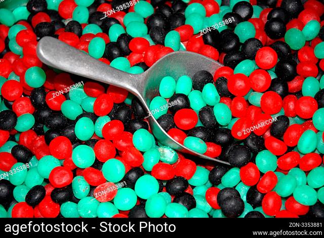 Variety of sorts of candies for background