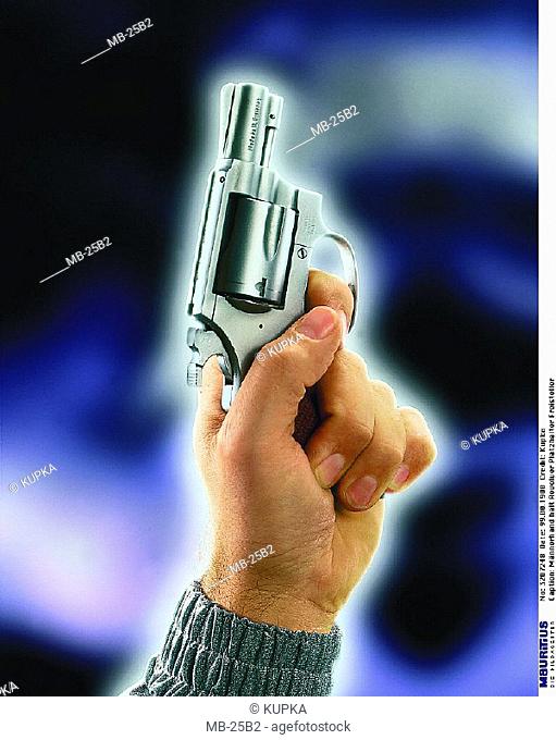Man, Hand, Pistole