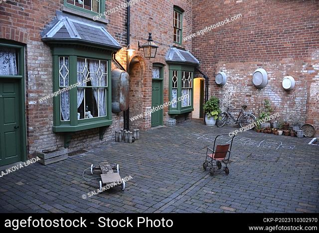 The Back to Backs Museum made up of worker's cottages in the centre of Birmingham, Britain, November 1, 2023. The exhibition explores the history of...