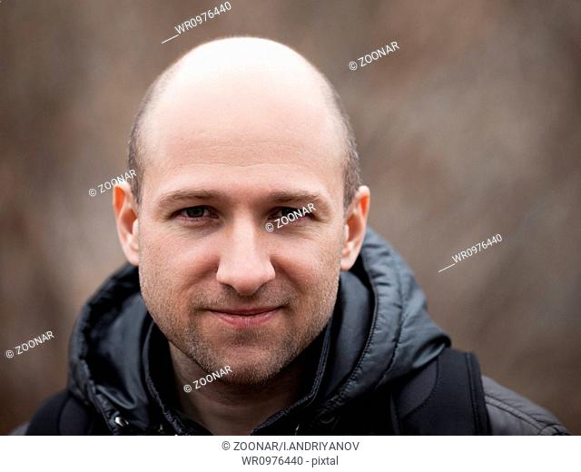 Bald man portrait