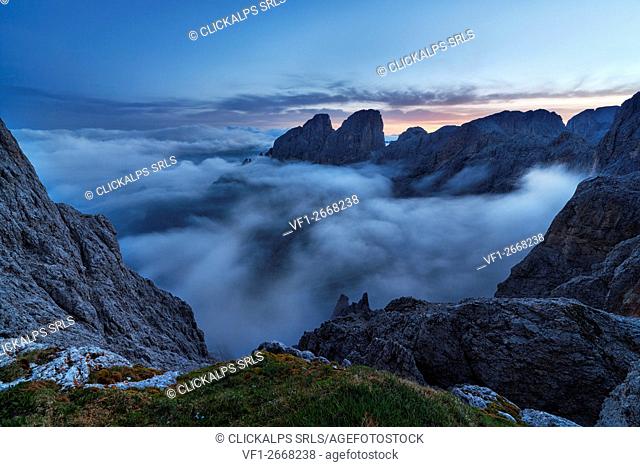 Rosengarten-Catinaccio group, Tires Valley, Dolomites, South Tyrol, Italy