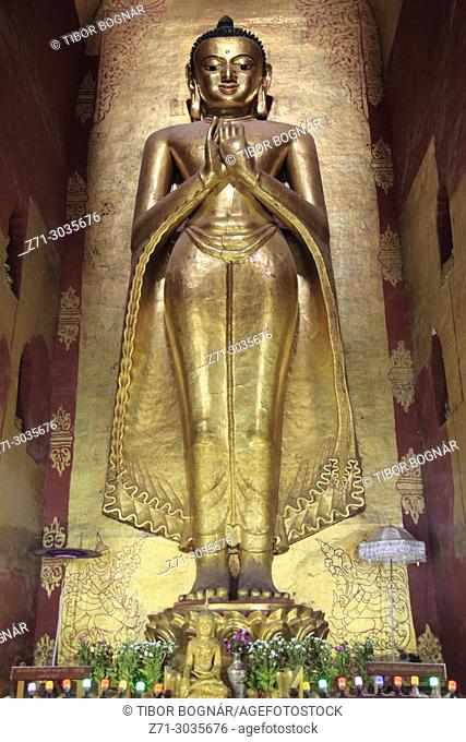 Myanmar, Burma, Bagan, Ananda Temple, Buddha statue,