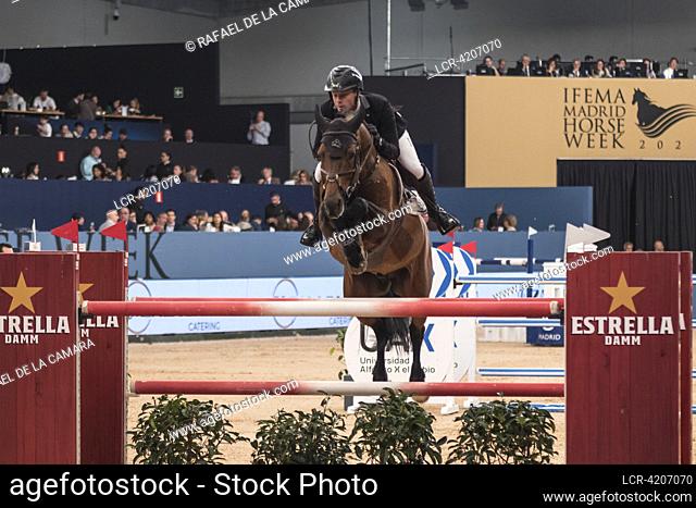 THE DUTCH JUMPING RIDER WILLEM GREVE IN THE SELECTION TEST OF "" THE GRAND PRIZE CITY OF MADRID"" LONGINES FEI JUMPING WORLD CUP IMHW 2023 CSI 5*-W 160 cm...