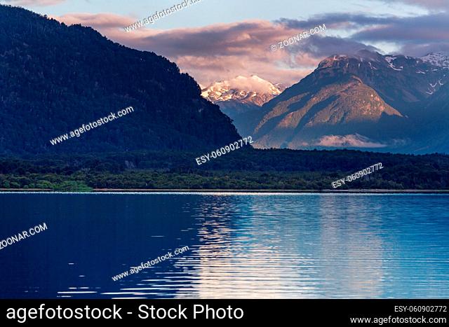 Beautiful mountain landscapes in Patagonia. Mountains lake in Argentina, South America