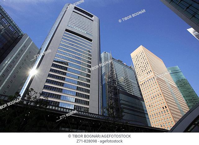 Japan, Tokyo, Shiodome area, new highrise urban development