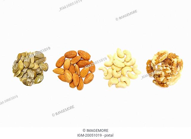 Pepita, Almond, Cashew Nut, Walnut