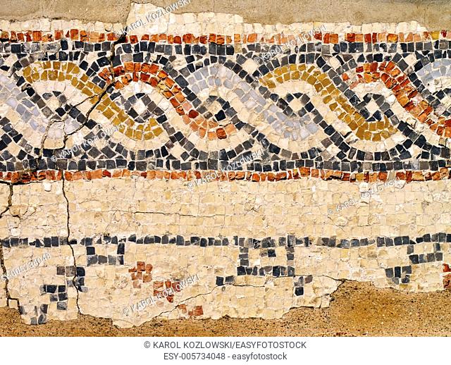 Mosaic in Caesarea Maritima - the ancient roman city, Israel