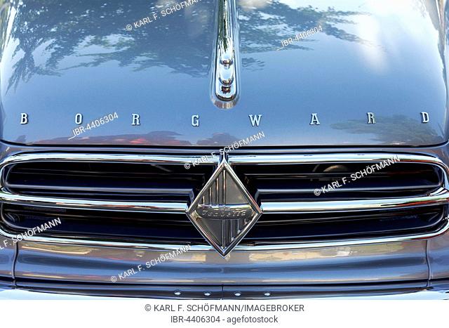 Front of Borgward Isabella cabriolet, 1960 model, vintage car, Classic Days Dyck 2016 Jüchen, Niederrhein, North Rhine-Westphalia, Germany