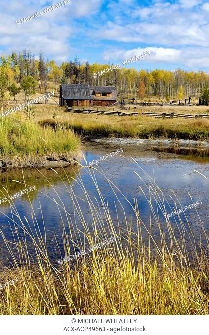 Pond, The Rocking Horse Ranch, 83 Mile House, Cariboo region, British Columbia, Canada