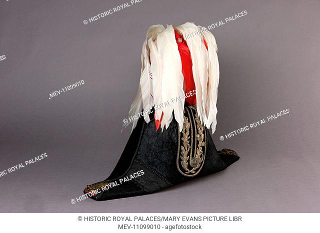 Plumed black beaver bicorne made for the Deputy Lieutenant of Counties, Scotland