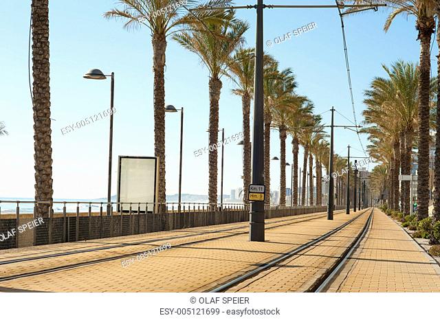 Alicante tram track
