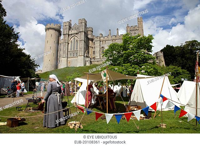 Jousting festival in the grounds of Arundel Castle