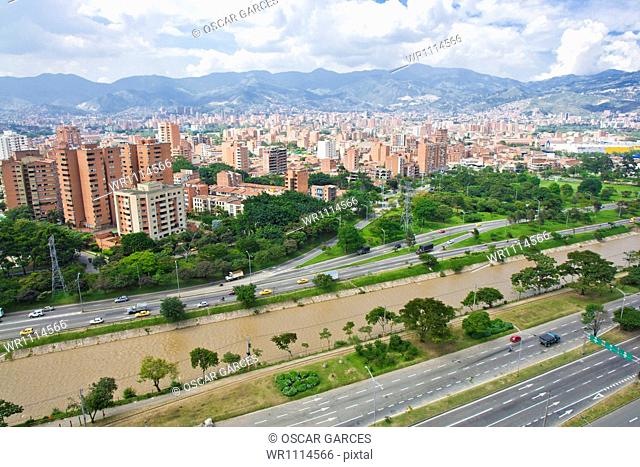 Panoramic of the City Medellin, Antioquia, Colombia