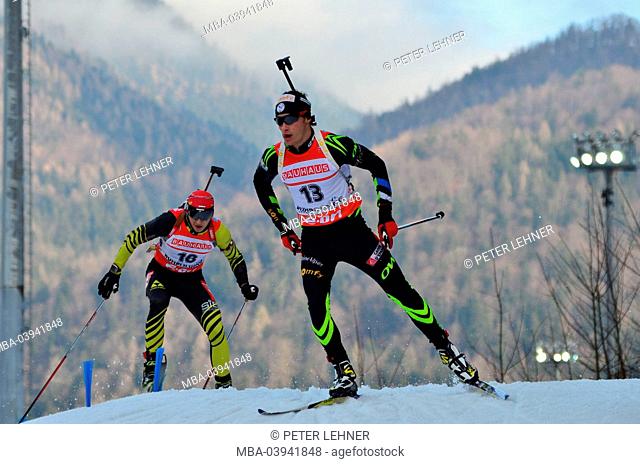 Winter sports, biathlon, world cup, Ruhpolding, biathlete, cross-country trail, arena, increase