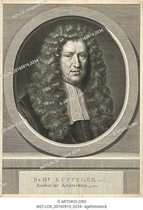 Portrait of John Abraham Kuffeler, Johannes Willemsz. Munnickhuysen, David van der Plas, 1685 - 1721