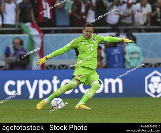 25.11.2022, Khalifa International Stadium, Doha, QAT, FIFA World Cup 2022, Group B, Wales vs Iran, in the picture Wales' goalkeeper Danny Ward