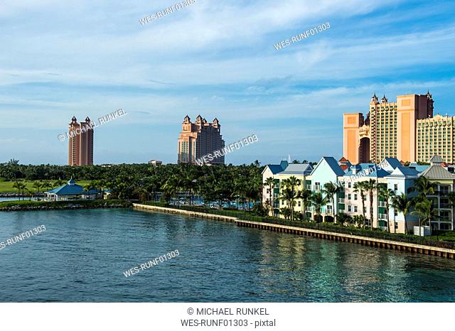 Bahamas, Nassau, Paradise Island, Hotel Atlantis at the waterfront