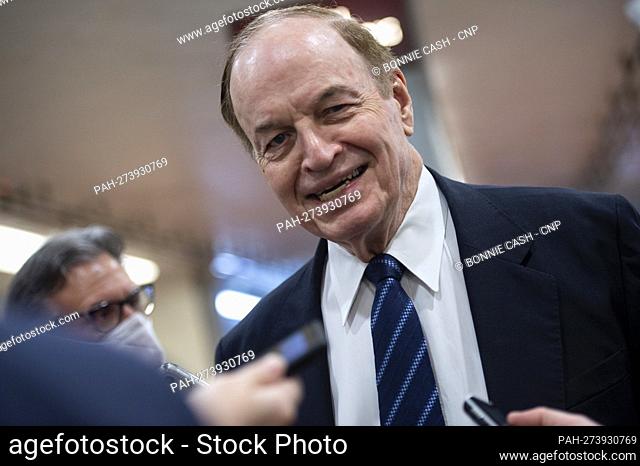 United States Senator Richard Shelby (Republican of Alabama), talks to reporters after voting on the nomination of Max Vekich to be a Federal Maritime...