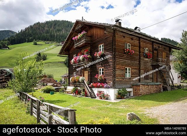 wooden house in innervillgraten, villgratental, east tyrol, lienz district, tyrol, austria