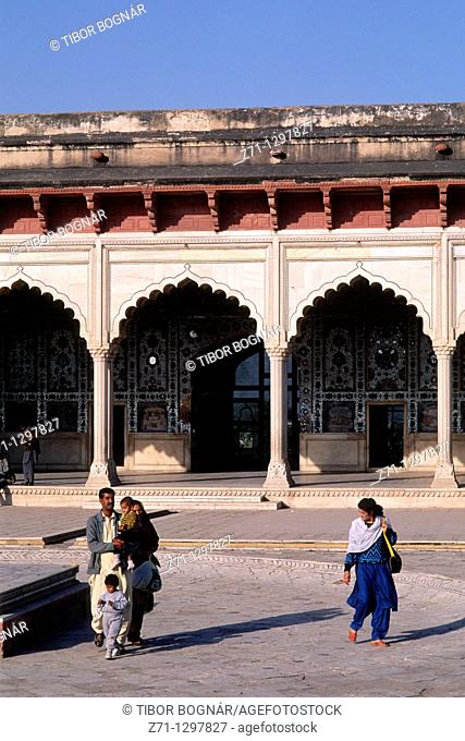 Pakistan, Punjab, Lahore, Fort, Shish Mahal pavilion