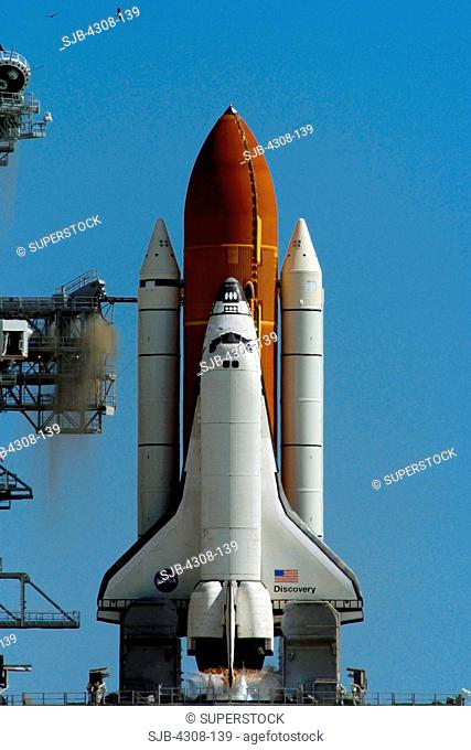 Space Shuttle Discovery Ignites Engines Moments Before Launch